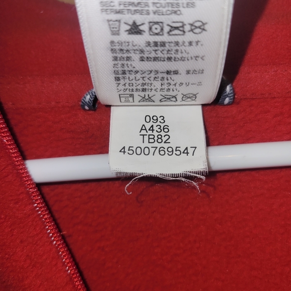 The North Face 1/4 Zip   Mens L Red Gray TKA 100 Fleece Hiking Outdoor - Picture 4 of 10